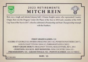 2024 NRL Traders Titanium - Retirements #R09 Mitch Rein Back